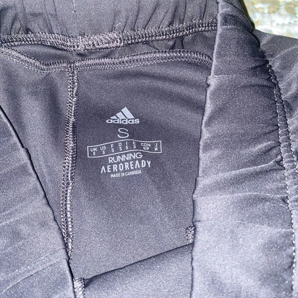 ADIDAS Aeroready Running Athletic Pants Gray Tapered Zippered Men Size Small - Picture 8 of 10